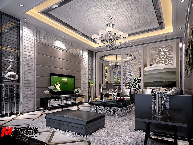 河源市雅居乐新地现代简约风格别墅装修案例